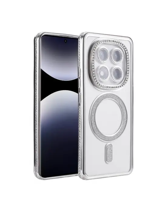 Xiaomi Redmi Note 14 Pro 5g Joke Simli Magneticsafe Kılıf - Gümüş
