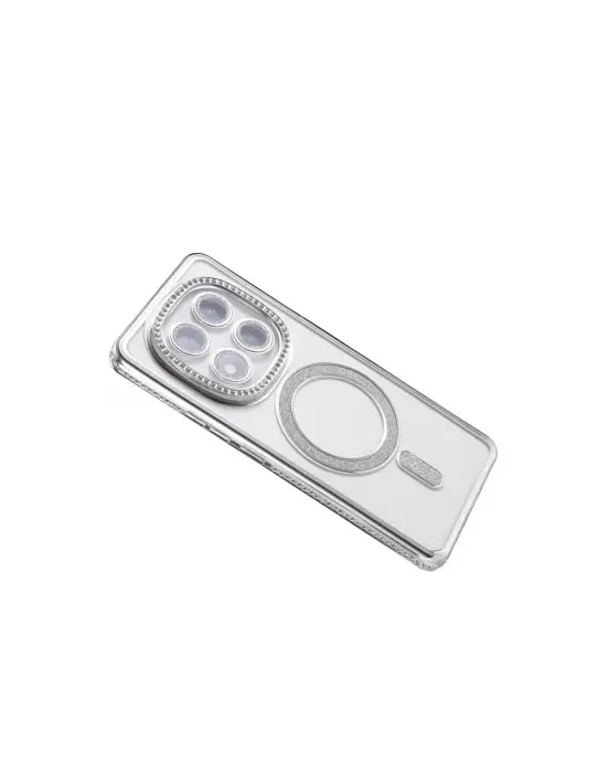 Xiaomi Redmi Note 14 Pro 5g Joke Simli Magneticsafe Kılıf - Gümüş