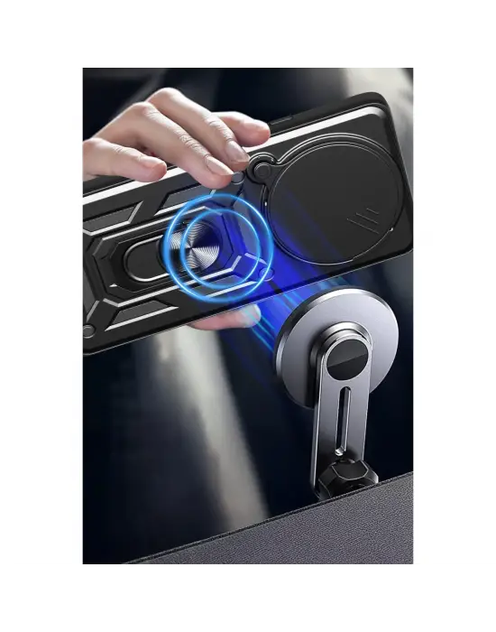 Xiaomi Redmi Note 14 Pro Plus Kılıf Pars Lens Yüzüklü Silikon - Kırmızı