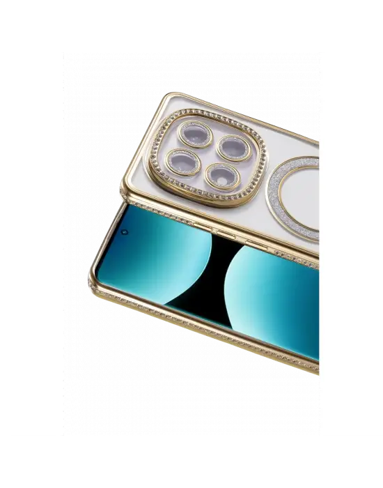 Xiaomi Redmi Note 15 Pro Plus 5g Joke Simli Magneticsafe Kılıf - Gold