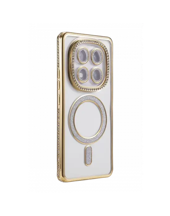 Xiaomi Redmi Note 15 Pro Plus 5g Joke Simli Magneticsafe Kılıf - Gold