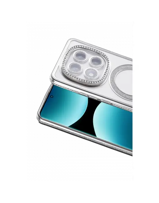 Xiaomi Redmi Note 15 Pro Plus 5g Joke Simli Magneticsafe Kılıf - Gümüş