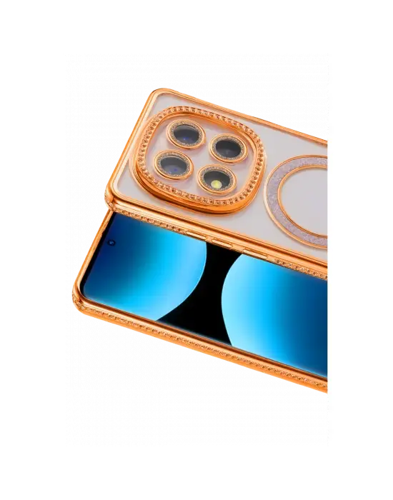 Xiaomi Redmi Note 15 Pro Plus 5g Joke Simli Magneticsafe Kılıf - Turuncu