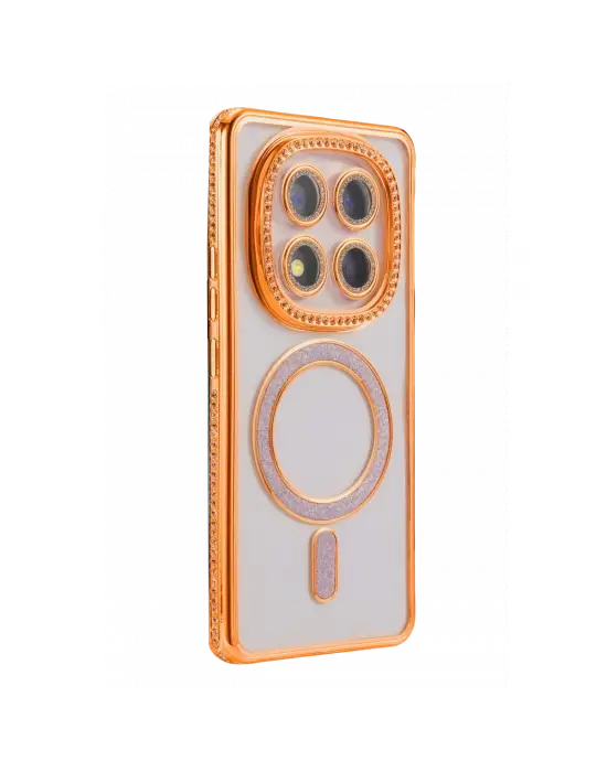 Xiaomi Redmi Note 15 Pro Plus 5g Joke Simli Magneticsafe Kılıf - Turuncu