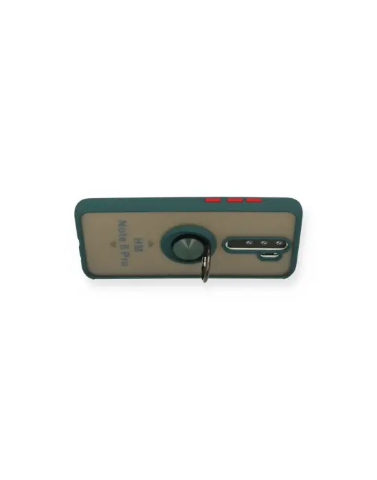 Xiaomi Redmi Note 8 Pro Kılıf Montreal Yüzüklü Silikon Kapak - Yeşil