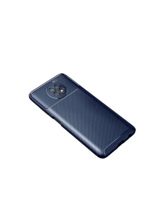 Xiaomi Redmi Note 9 5g Kılıf Auto Focus Karbon Kapak - Lacivert