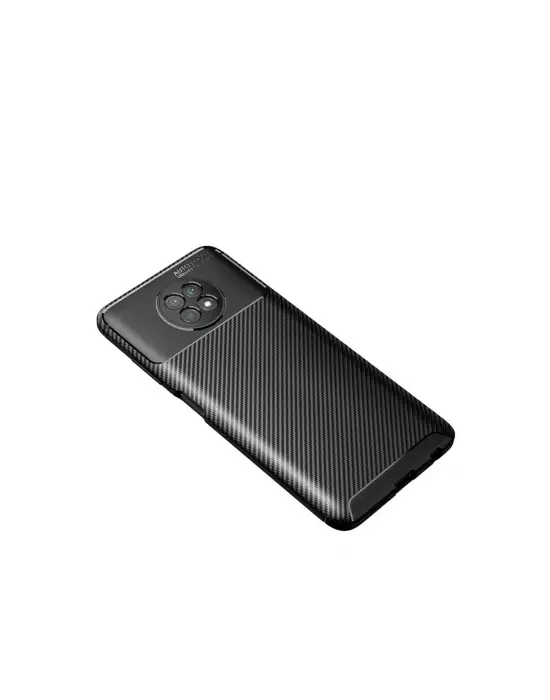 Xiaomi Redmi Note 9 5g Kılıf Auto Focus Karbon Kapak - Siyah