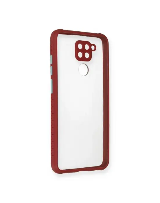 Xiaomi Redmi Note 9 Kılıf Miami Şeffaf Silikon - Fuşya