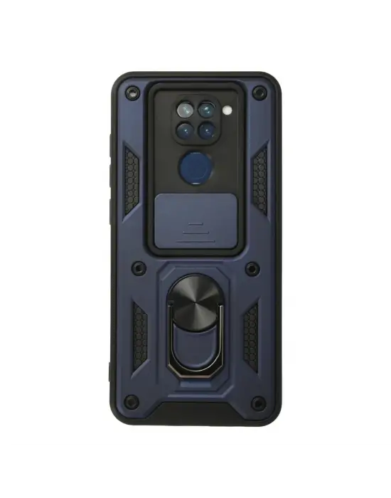 Xiaomi Redmi Note 9 Kılıf Pars Lens Yüzüklü Silikon - Lacivert