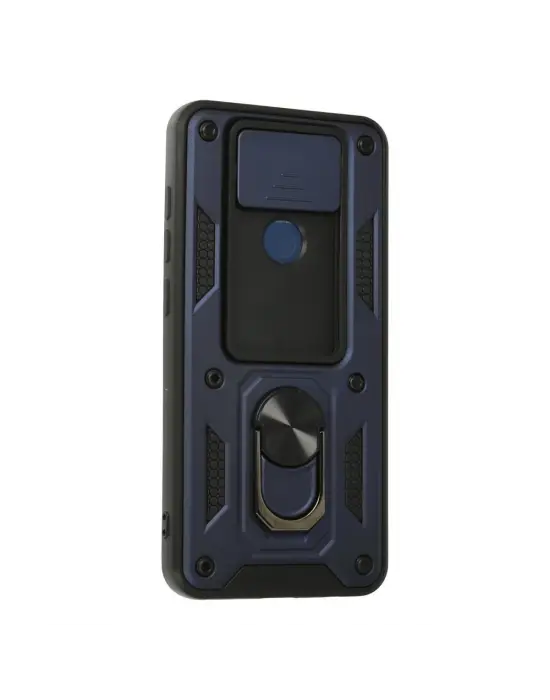 Xiaomi Redmi Note 9 Kılıf Pars Lens Yüzüklü Silikon - Lacivert