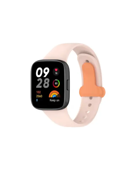 Xiaomi Redmi Watch 3 Origin Silikon Kordon (saat Değildir) - Pudra