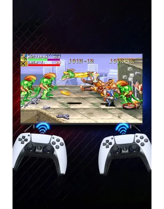 Y5 64GB Android Dual Pad 4K Game Stick - Beyaz