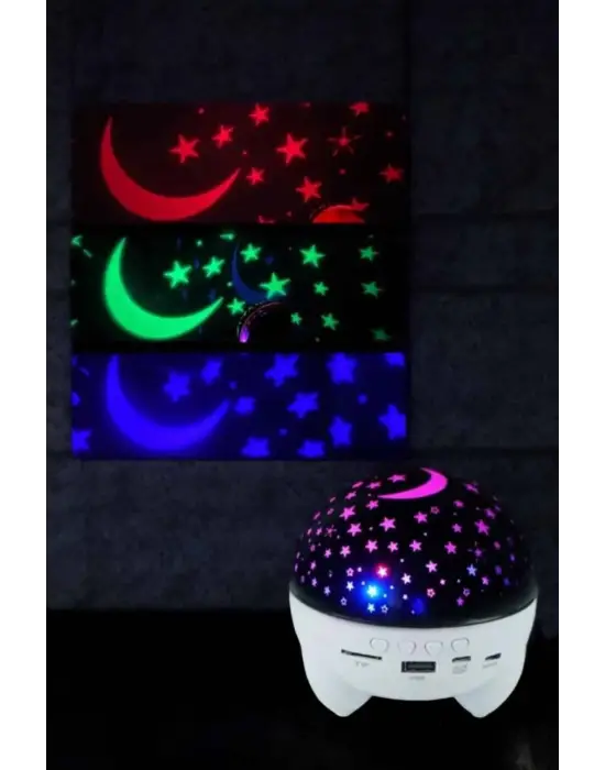 Yıldız Yansıtmalı Projeksiyon Gece Lambası Şarjlı Taşınabilir