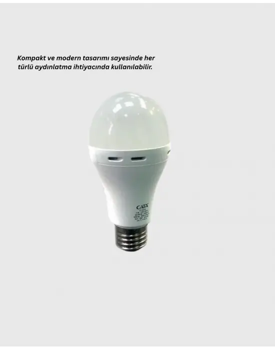 Yüksek Işık Güçlü Şarjlı Led Ampul E27 30w Enerji Tasarruflu