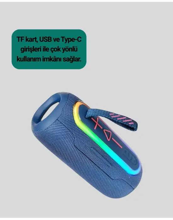 Yüksek Ses Kaliteli Kablosuz Hoparlör Led Işıklı