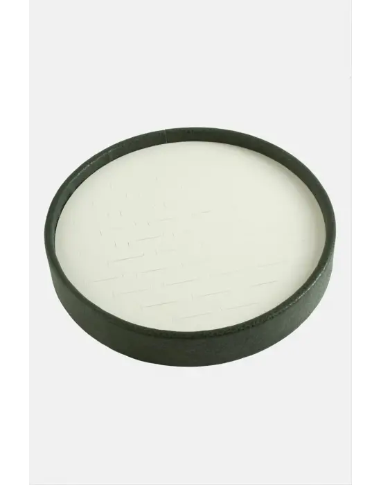 Yuvarlak Ahşap Deri Yüzüklük 20 cm