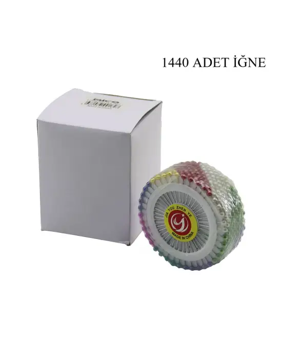 Yuvarlak Disk Standlı 1440 Adet Renkli Toplu Başörtü İğnesi
