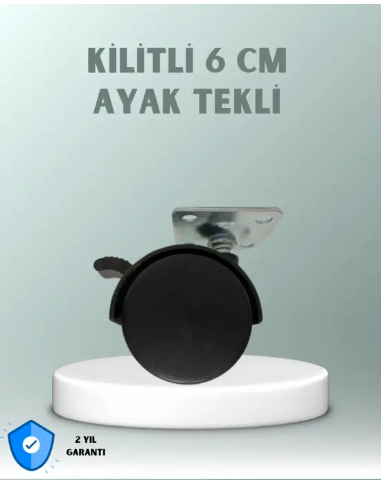 Zemin Korumalı 6 Cm Kilitli Döner Ayak