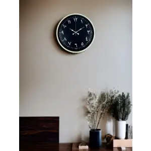 36 Cm Krem Arapça Rakamlı Duvar Saati