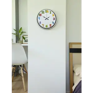 36 Cm Krem Çocuk Odası Duvar Saati