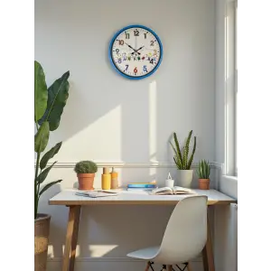 36 Cm Mavi Çocuk Odası Duvar Saati
