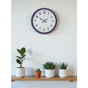 36 Cm Mor Dekoratif Duvar Saati