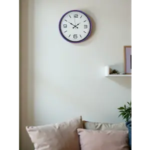 36 Cm Mor Dekoratif Duvar Saati