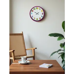 36 Cm Pembe Çocuk Odası Duvar Saati