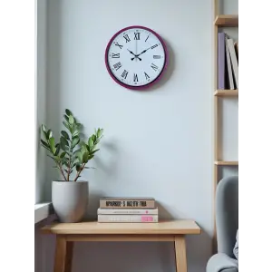 36 Cm Pembe Roma Rakamlı Duvar Saati