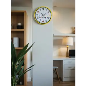 36 Cm Sarı Çocuk Odası Duvar Saati