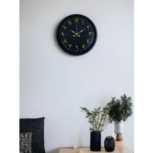 36 Cm Siyah Arapça Rakamlı Duvar Saati