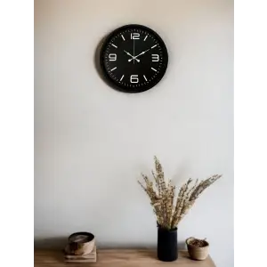 36 Cm Siyah Dekoratif Duvar Saati