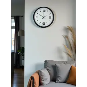 36 Cm Siyah Dekoratif Duvar Saati