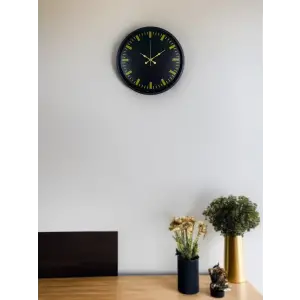 36 Cm Siyah Şık Duvar Saati