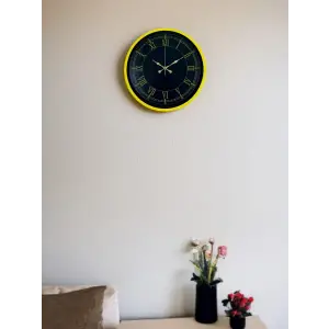 36 Cm Standart Sarı Duvar Saati