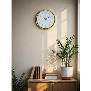 36 Cm Standart Sarı Duvar Saati