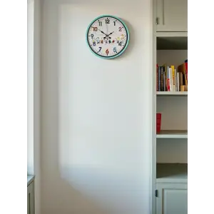36 Cm Turkuaz Çocuk Odası Duvar Saati