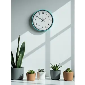 36 Cm Turkuaz Dekoratif Duvar Saati