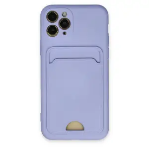 Apple İphone 11 Pro Kılıf Kelvin Kartvizitli Silikon - Lila