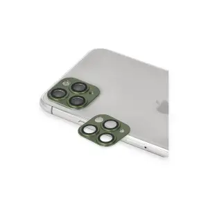 Apple İphone 11 Pro Max Pers Alüminyum Kamera Lens - Yeşil