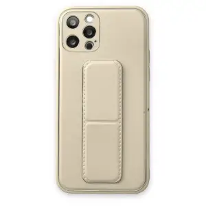 Apple İphone 12 Pro Kılıf Coco Deri Standlı Kapak - Beyaz