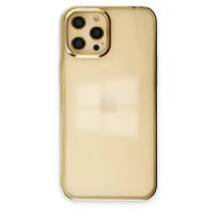 Apple İphone 12 Pro Max Kılıf Element Silikon - Gold
