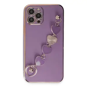 Apple İphone 12 Pro Max Kılıf Esila Silikon - Mor