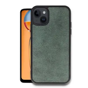 Apple İphone 14 Kılıf Aras Deri Kapak - Koyu Yeşil