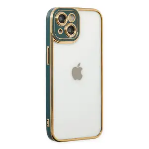 Apple İphone 14 Plus Kılıf Liva Lens Silikon - Yeşil