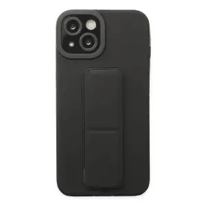 Apple İphone 14 Plus Kılıf Mega Standlı Silikon - Siyah
