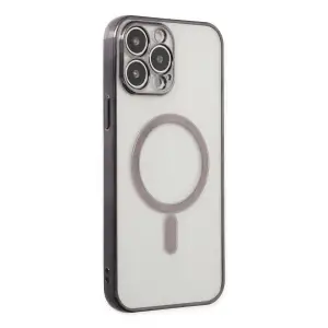 Apple İphone 14 Pro Kılıf Magneticsafe Lazer Silikon - Siyah
