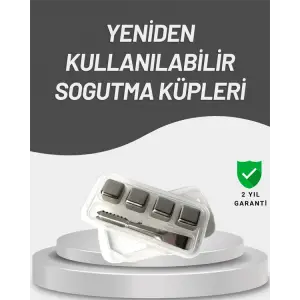 Çevre Dostu Metal Buz Küpü Ve Kullanışlı Klips Seti
