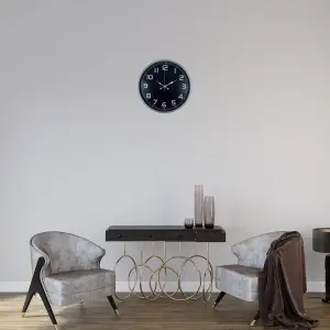 Gri Zarafet 36 Cm Duvar Saat