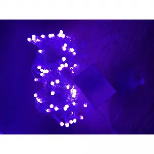 10 M 100 Led Damla Uçlu Pembe Işık Şeffaf Kablo MZ-17-9